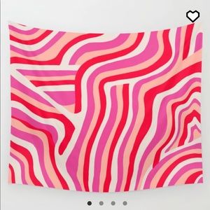 Society6 pink zebra stripe tapestry